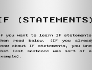 IF-statements