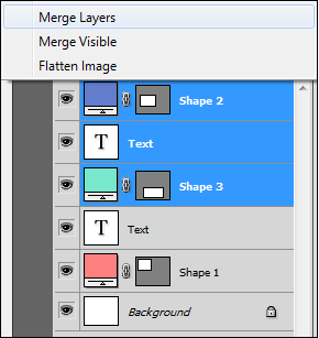 Merge layers without flattening in Photoshop