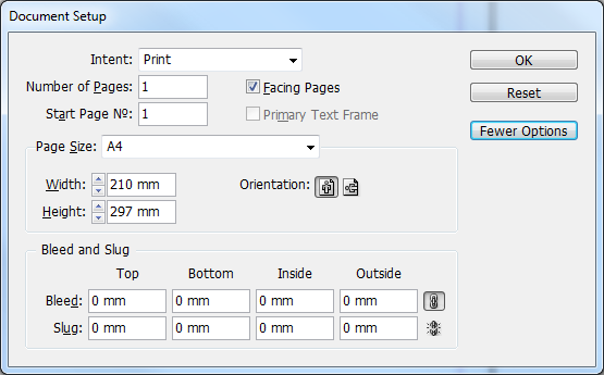 Changing Document Setup in InDesign CS6