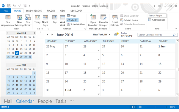Customise the weather forecast in Outlook 2013