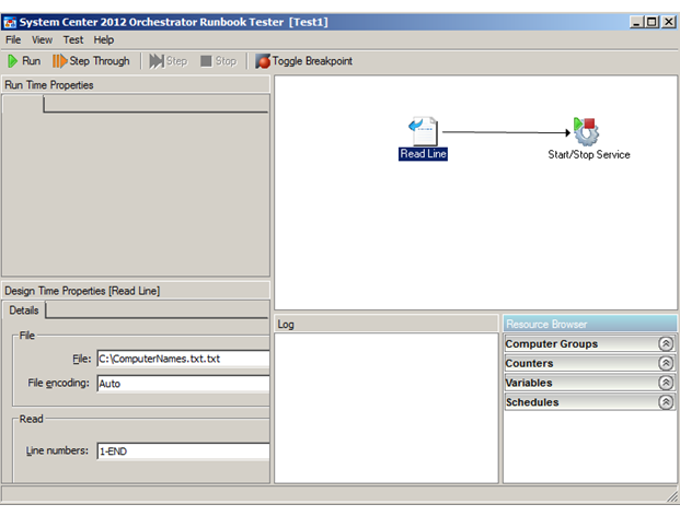 Run the Runbook Tester in System Center 2012 R2