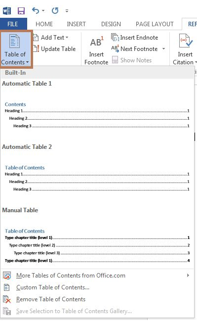 Automate your table of contents in Microsoft Word